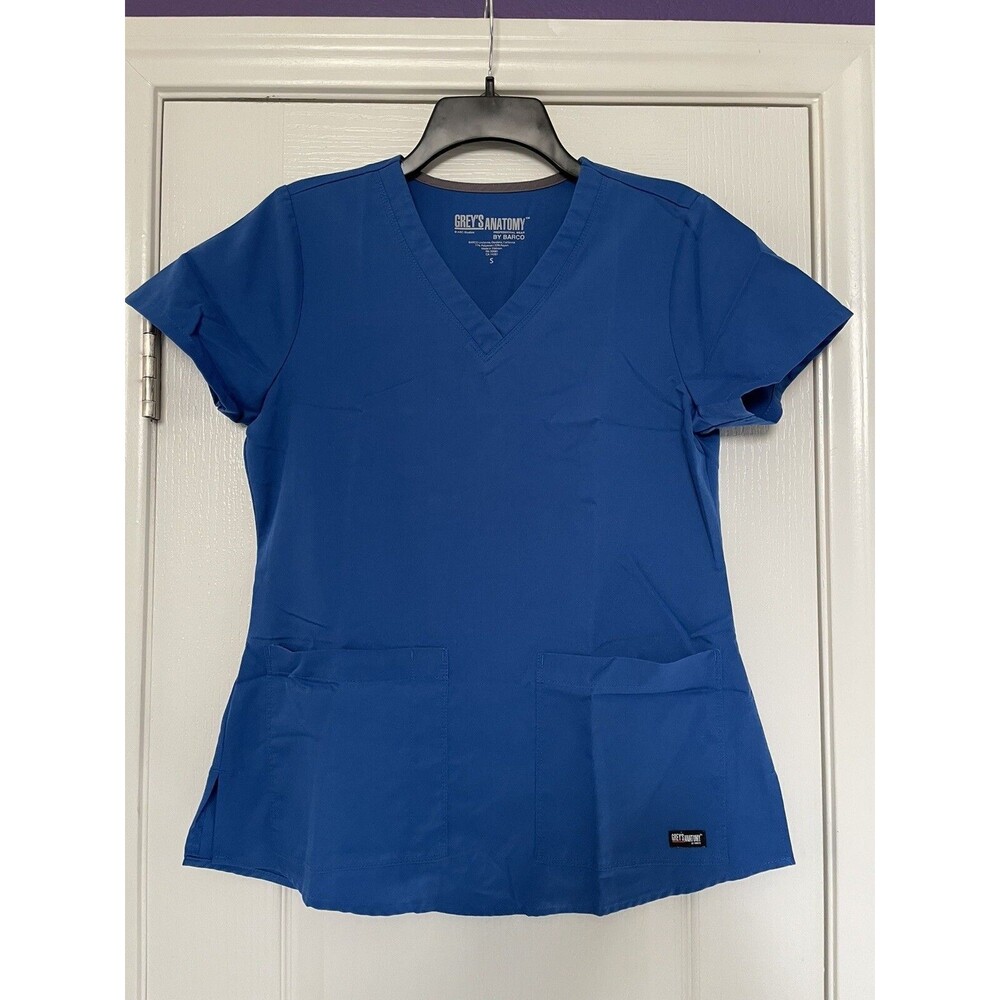 Grey’s Anatomy Scrub Top Royal Blue 71166 Women's Size Small NWOT